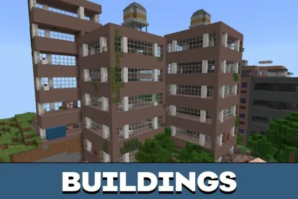 Buildings from Lost Cities Mod for Minecraft PE