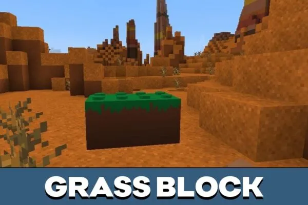 Grass Block from Lego Mod for Minecraft PE