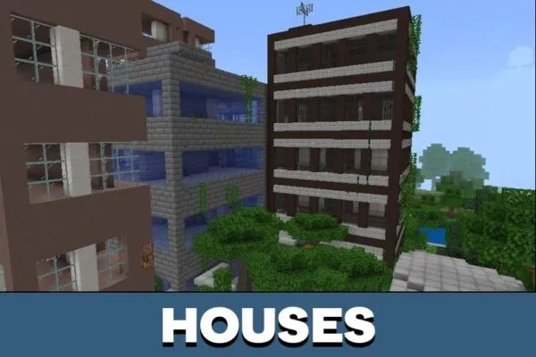 Houses from Lost Cities Mod for Minecraft PE