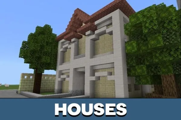 Houses from Pamantasan Map for Minecraft PE