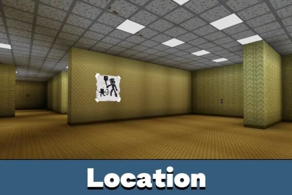 Location from Backrooms Mod for Minecraft Bedrock