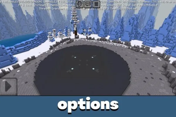 Options from Gladiator World Map for Minecraft PE