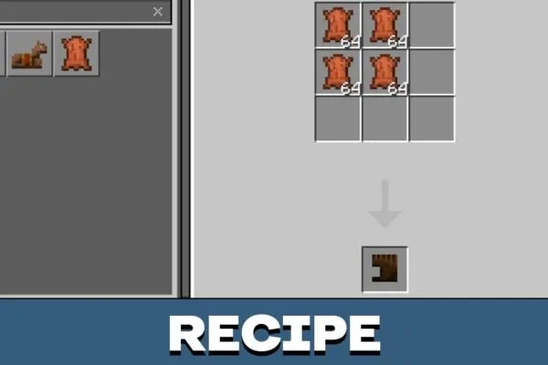 Recipe from Carry Animals Mod for Minecraft PE