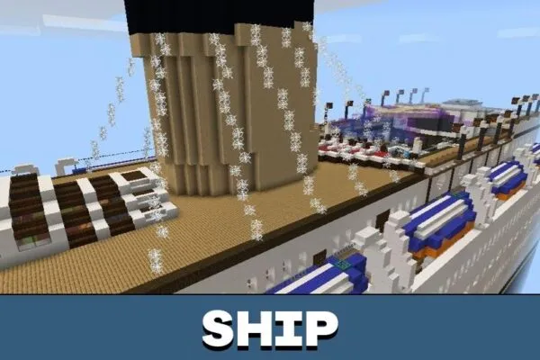 Ship from Jurassic Island Map for Minecraft PE