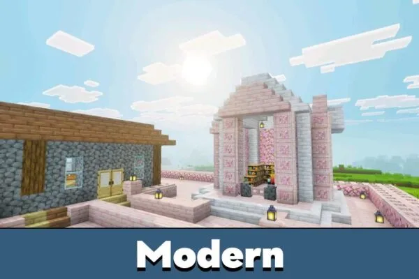 Simple Building from Modern House Map for Minecraft Bedrock