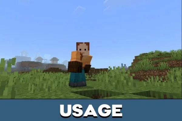 Usage from Carry Animals Mod for Minecraft PE