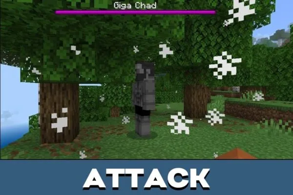 Attack from Gigachad Mod for Minecraft PE