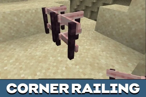Corner Railing from Wooden Platform Mod for Minecraft PE