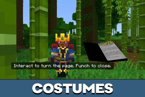 Costumes from Superheroes Mod for Minecraft PE
