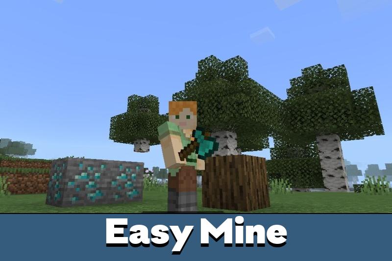 Minecraft Mine Mod Download Easy Mine Mod for Minecraft Bedrock Edition