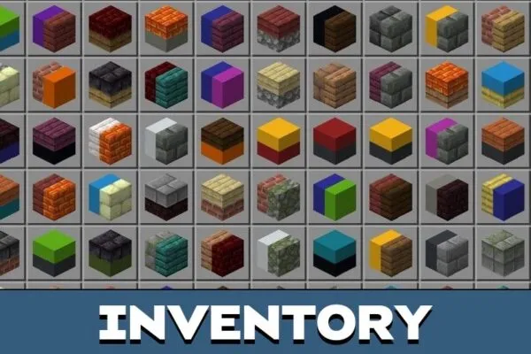 Inventory from Split Blocks Mod for Minecraft PE
