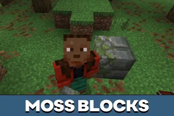 Moss Blocks from Split Blocks Mod for Minecraft PE