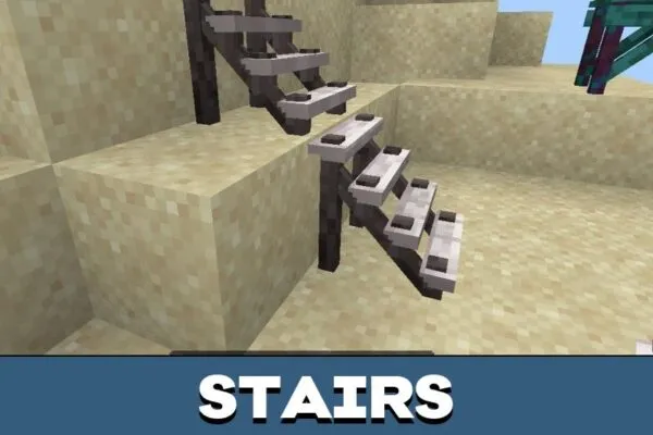 Stairs from Wooden Platform Mod for Minecraft PE