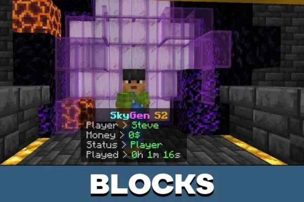 Blocks from SkyGen Map for Minecraft PE