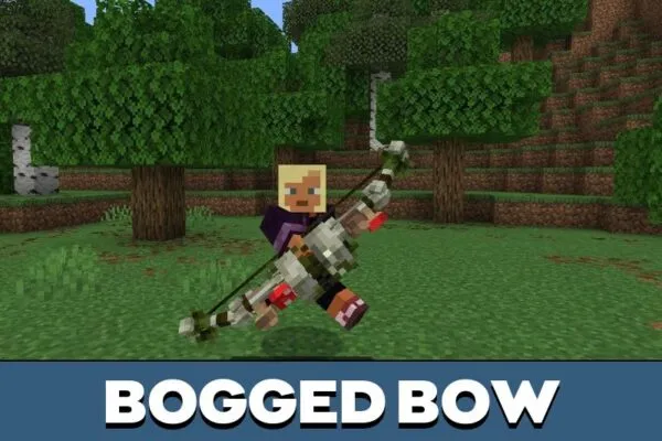 Bogged Bow from Mob Weapons Mod for Minecraft PE