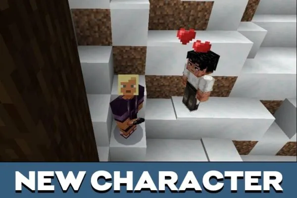 Character from Bruce Lee mod for Minecraft PE
