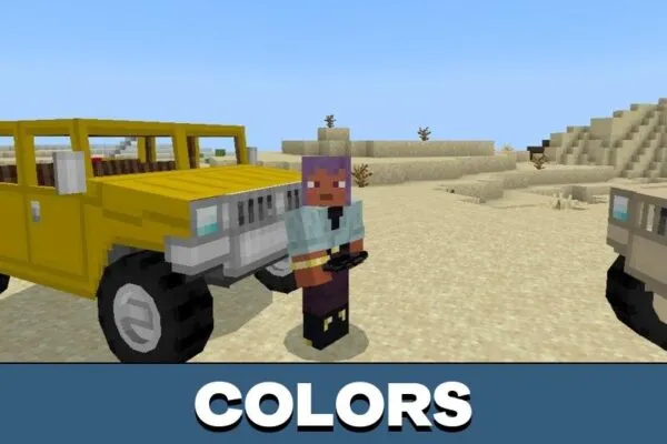 Colors from US Army Car Mod for Minecraft PE