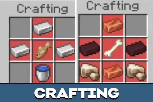 Crafting from Talking Tom mod for Minecraft PE