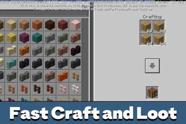 Craft and Loot from Fast Craft Texture Pack for Minecraft PE