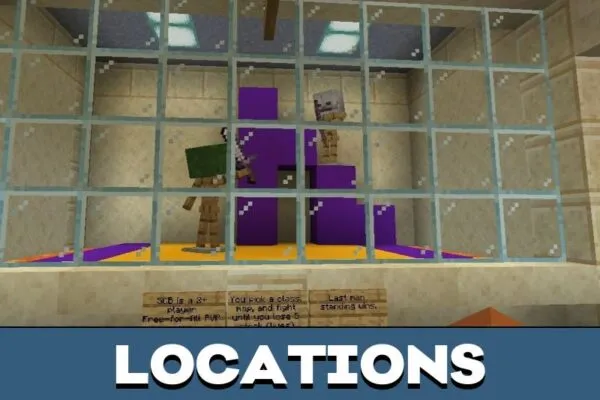 Locations from SCB Map for Minecraft PE