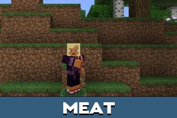 Meat from Eating Animation Texture Pack for Minecraft PE