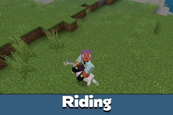 Riding from Wolf Mod for Minecraft PE