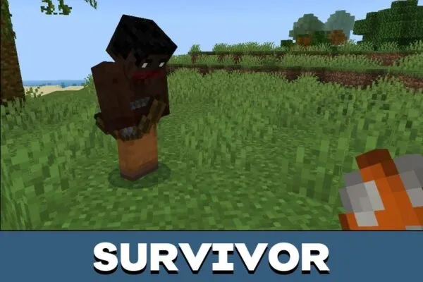 Survivor from Zombie Crisis Mod for Minecraft PE