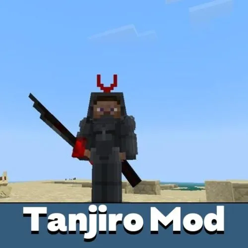 Tanjiro Black Katana Mod for Minecraft PE