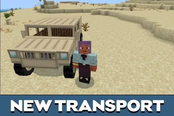 Transport from US Army Car Mod for Minecraft PE