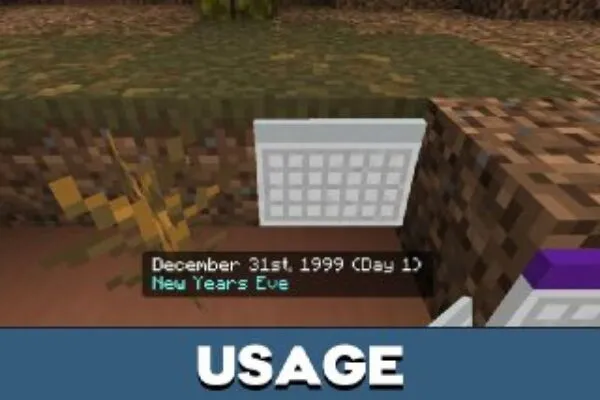 Usage from Calendar Mod for Minecraft PE