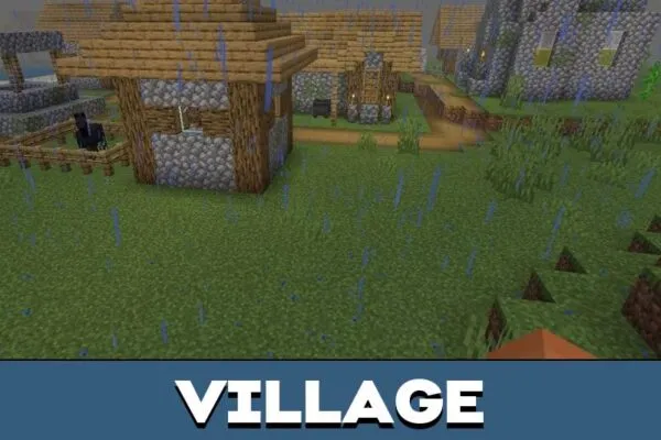 Village from Dont Touch Grass Map for Minecraft PE