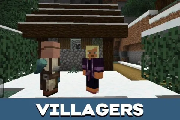 Viillagers from Skill Points Mod for Minecraft PE