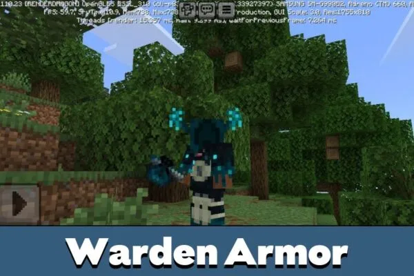 Armor from Mutated Warden Mod for Minecraft PE