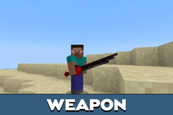 Weapon from Tanjiro Black Katana Mod for Minecraft PE
