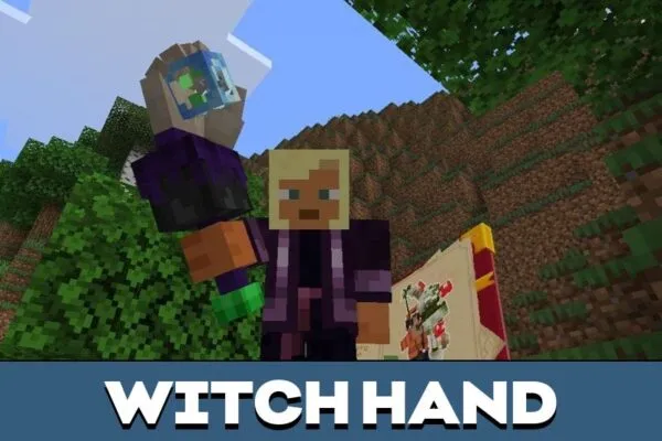 Witch Hand from Mob Weapons Mod for Minecraft PE