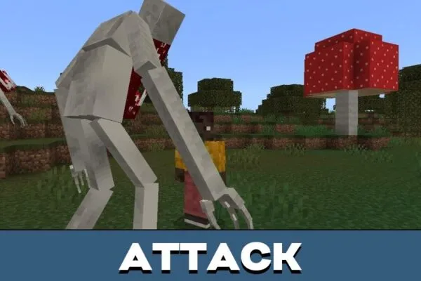 Attack from Man in White Mod for Minecraft PE