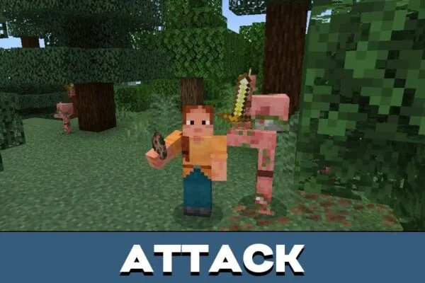 Attack from Pigman Texture Pack for Minecraft PE