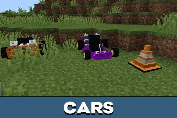 Cars from Mario Mod for Minecraft PE