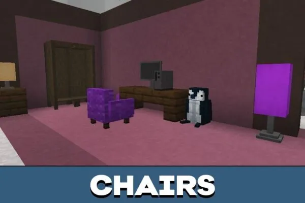 Chairs from IKEA 3008 Closing Time Map for Minecraft PE