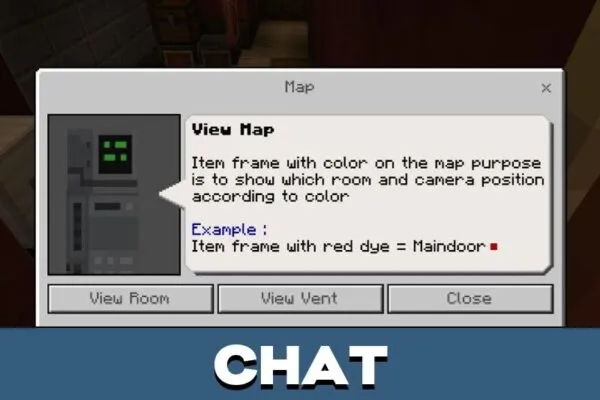 Chat from Night Shift Survival Map for Minecraft PE