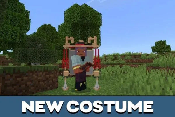 Costume from Scaramouche Hat Texture Pack for Minecraft PE