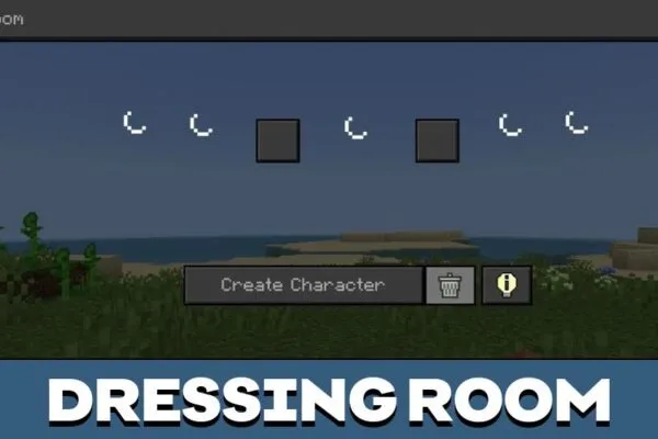 Dressing Room from Dark Mode Texture Pack for Minecraft PE