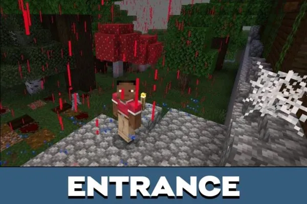 Entrance from Death Mansion Map for Minecraft PE