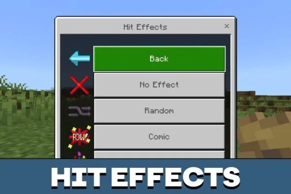 Hit from Damage Effects Mod Minecraft PE