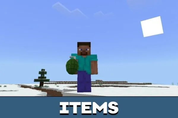 Items from Throwable Grenades Mod for Minecraft PE