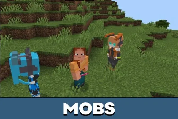 Mobs from Lovely Robots Mod for Minecraft PE