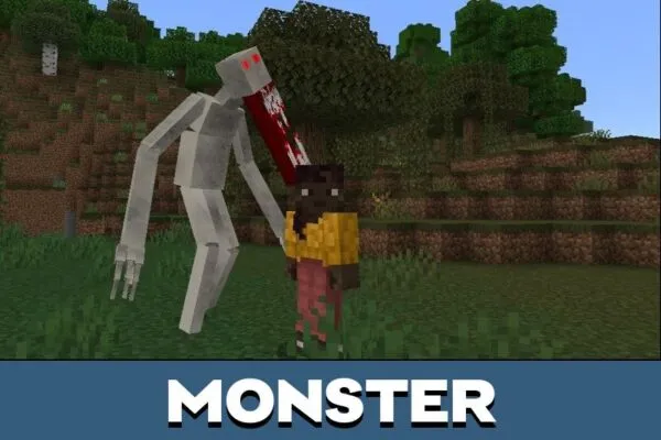 Monster from Man in White Mod for Minecraft PE