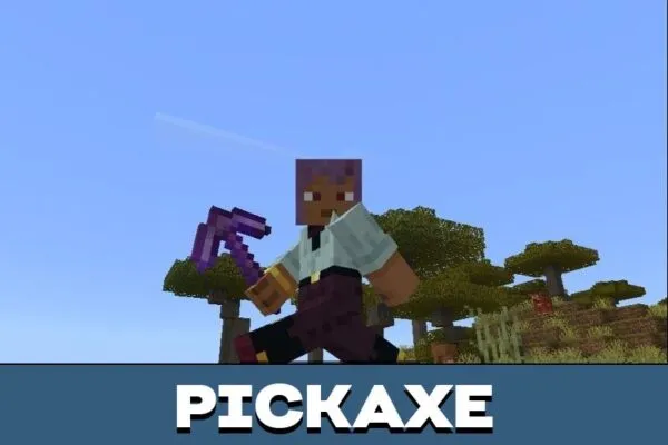 Pickaxe from Better Mending Mod for Minecraft PE