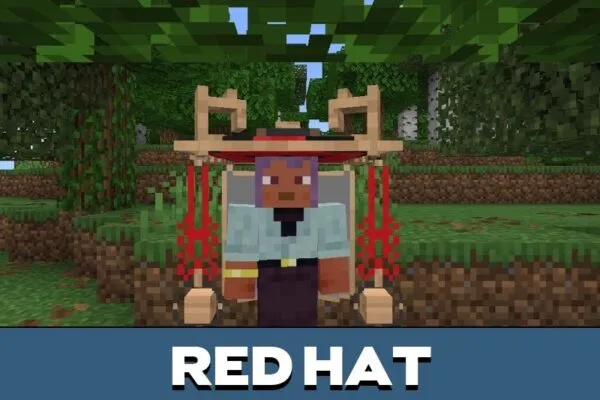 Red Scaramouche Hat Texture Pack for Minecraft PE