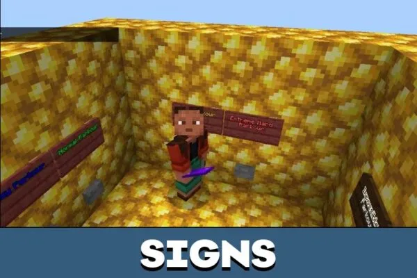 Signs from Agg Verse Map for Minecraft PE